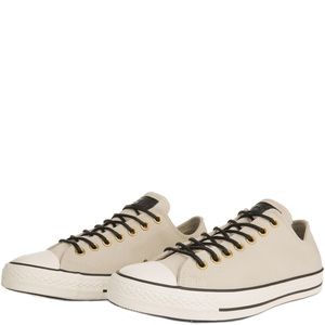 CONVERSE FOR MEN: CHUCK TAYLOR ALL STAR CRAFTED SESAME SUEDE LOW TOPS